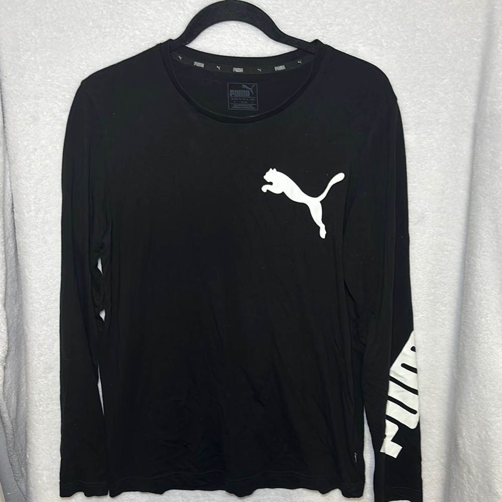Puma Black and White Long‎ Sleeve Tee
